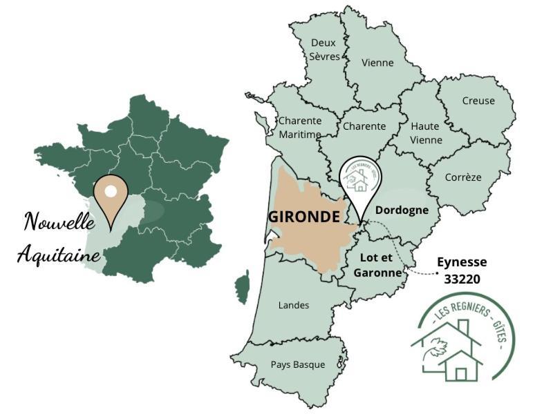 Les Regniers - 2 Gites Voisins Pour Familles Et Groupes Eynesse المظهر الخارجي الصورة